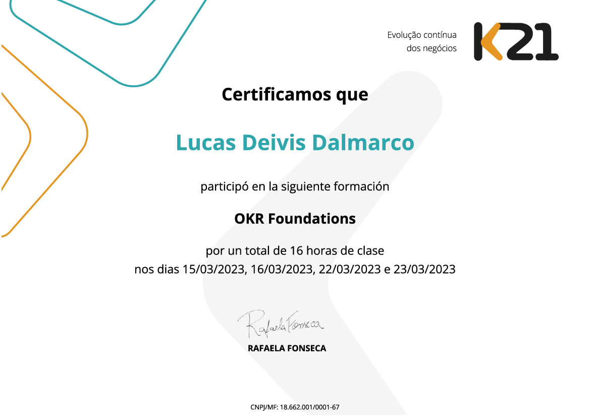 Certificado K21